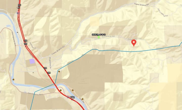 Firefighters Stop Grass Fire Near Richardson Road in Myrtle Creek