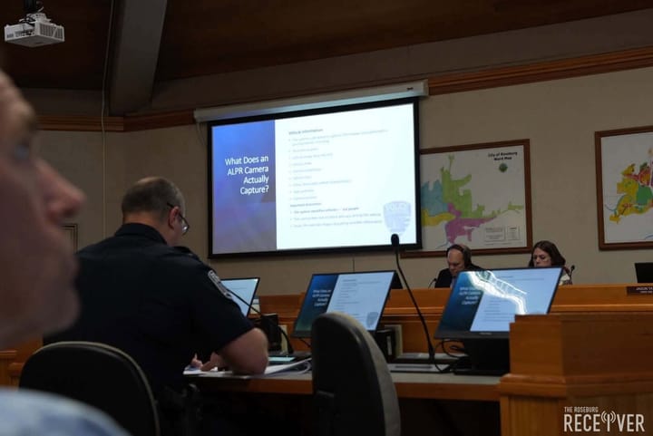 Roseburg Council Debates Flock Cameras; Temporary Suspension Motion Gets No Second