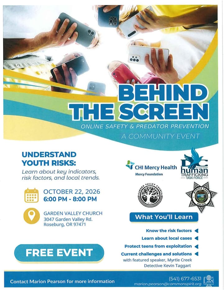 Free Community Event in Roseburg to Address Online Safety and Youth Exploitation