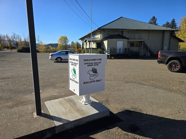 Douglas County Ballot Returns Reach 17.69%; New Drop Boxes Open in Glide and Roseburg