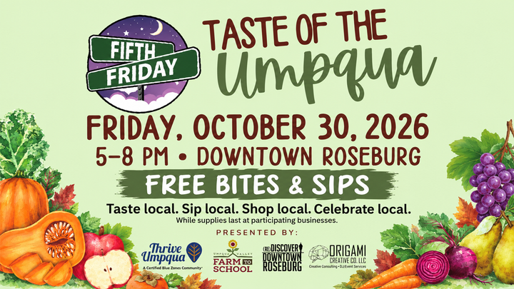Free Taste of the Umpqua Event Coming to Downtown Roseburg October 30